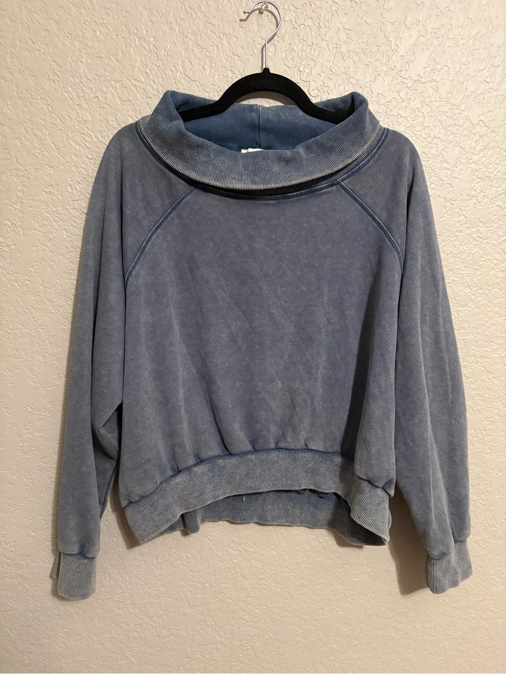 She + Sky Dusty Blue Wide Neck Women's Sweater